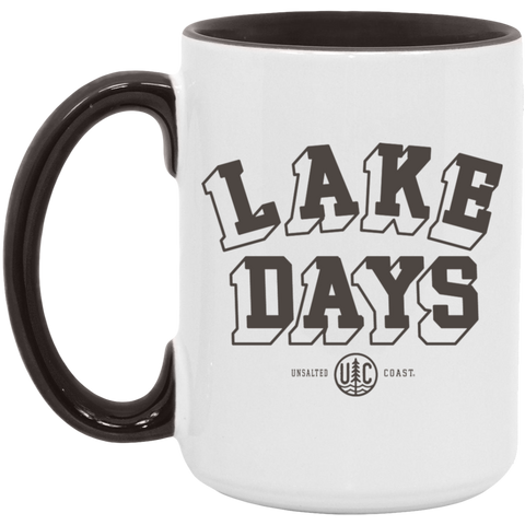 Lake Days Black 15oz. Accent Mug