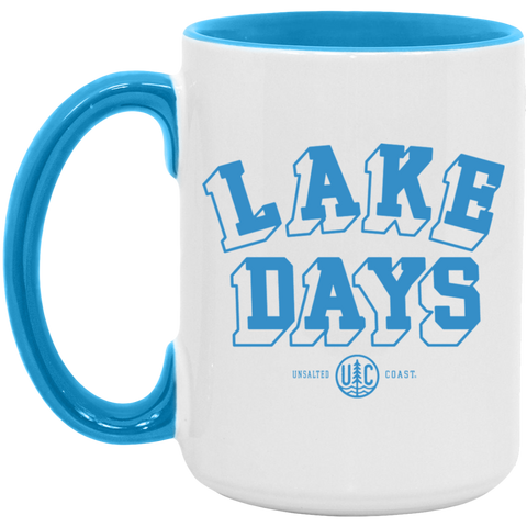 Lake Days Lt Blue 15oz. Accent Mug
